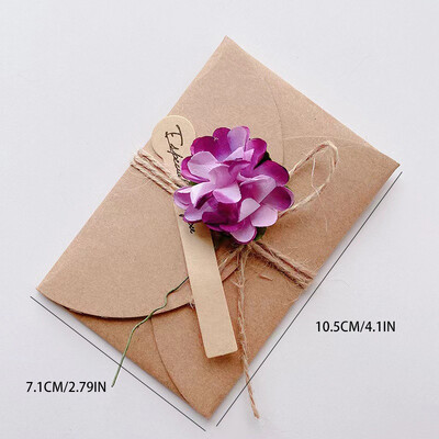 20 tk mini vintage kuivatatud lilledega õnnitluskaart Käsitsi valmistatud tühi märkmekaart tänukaardid sünnipäeva pulmapeo kutsekaart