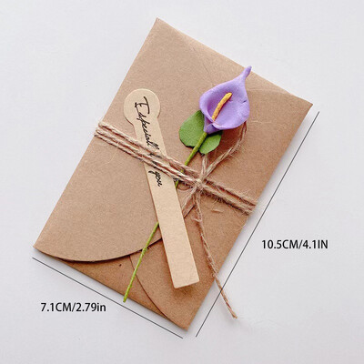 20 tk mini vintage kuivatatud lilledega õnnitluskaart Käsitsi valmistatud tühi märkmekaart tänukaardid sünnipäeva pulmapeo kutsekaart