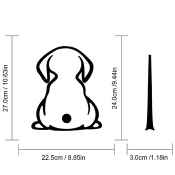 1 τεμ. διακοσμητικό αυτοκόλλητο με κινούμενο σχέδιο σκύλου πίσω υαλοκαθαριστήρα αυτοκινήτου, αυτοκόλλητο αδιάβροχο βινυλίου, αυτοκόλλητο πίσω υαλοκαθαριστήρα αυτοκινήτου φορτηγού GM
