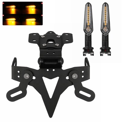 Pre Yamaha MT-07/FZ-07 2013-2023 Držiak evidenčného čísla motocykla, eliminátor blatníka, držiak na registračnú značku s LED diódou MT07 MT 07 2018
