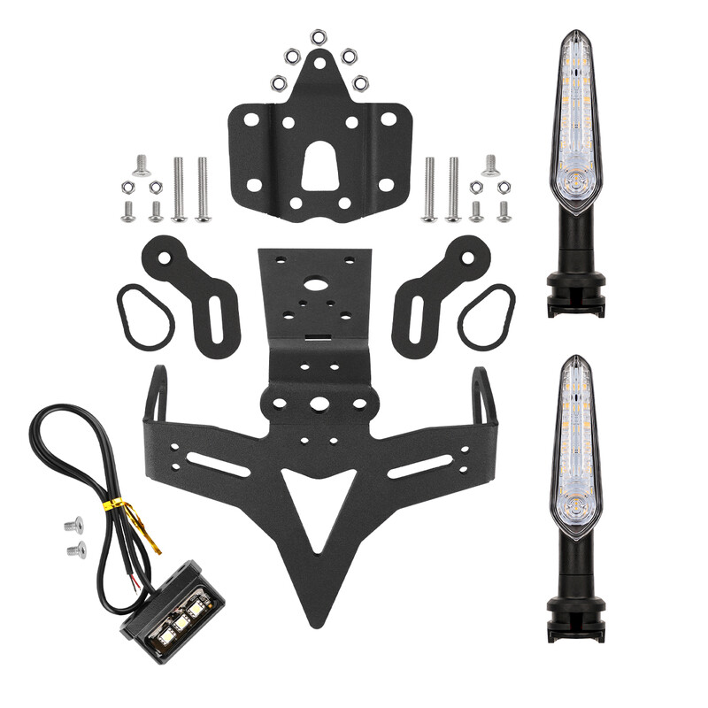 Pre Yamaha MT-07/FZ-07 2013-2023 Držiak evidenčného čísla motocykla, eliminátor blatníka, držiak na registračnú značku s LED diódou MT07 MT 07 2018