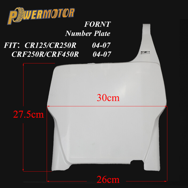Plăcuțe de numere din față din plastic pentru motociclete Panou cu nume pentru Honda CR CRF 250R 450R 2023 Accesorii pentru Motocross Off Road