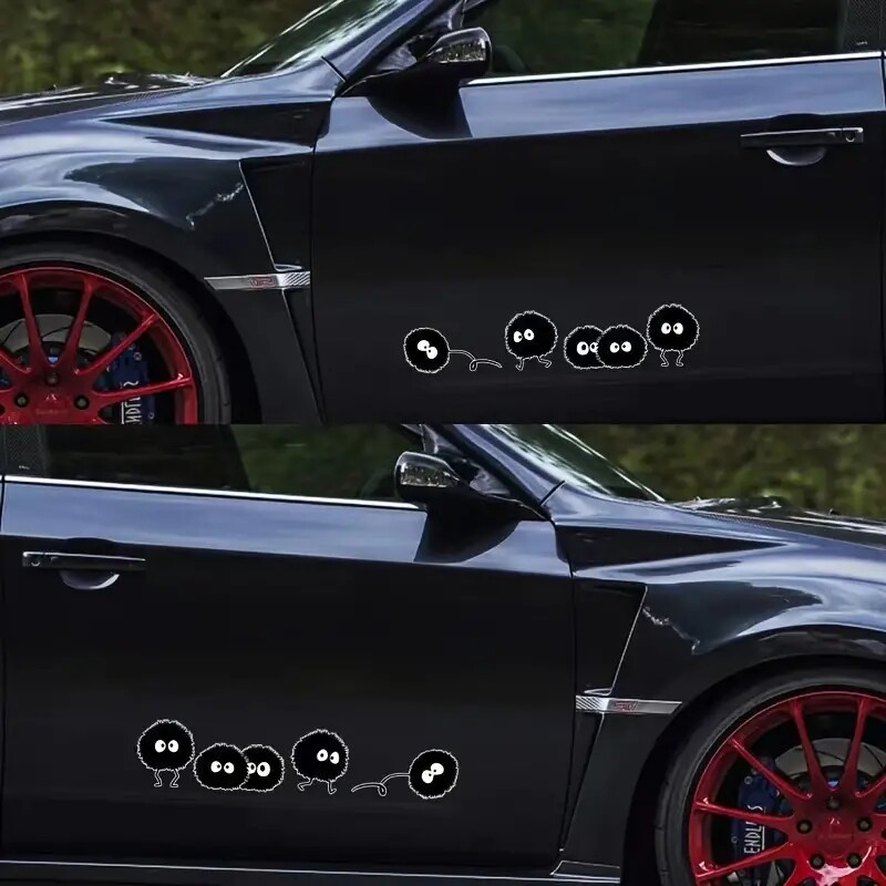 Vtipná kreslená vinylová nálepka na auto, vodotesné doplnky do auta