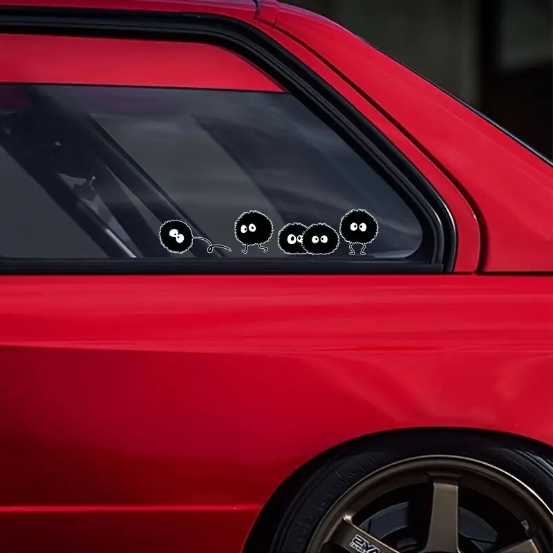Vtipná kreslená vinylová nálepka na auto, vodotesné doplnky do auta