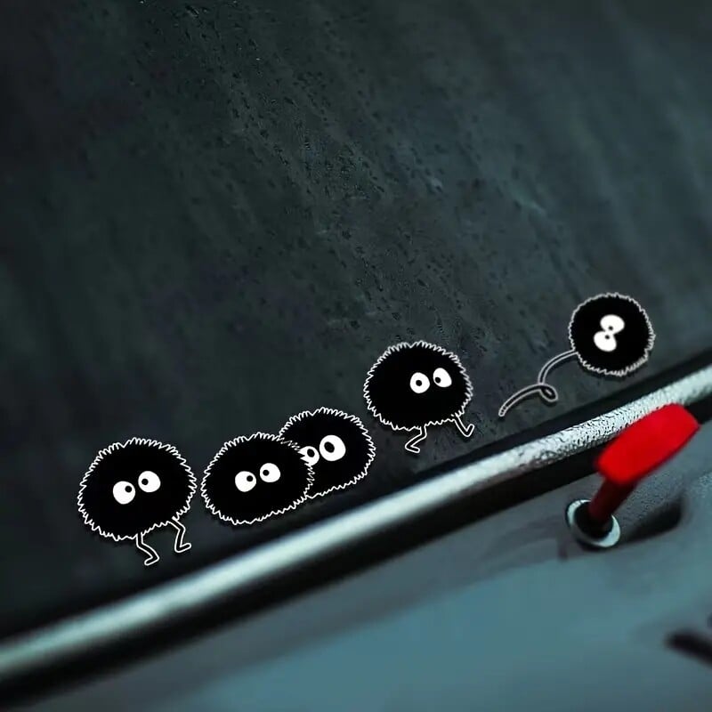 Vtipná kreslená vinylová nálepka na auto, vodotesné doplnky do auta