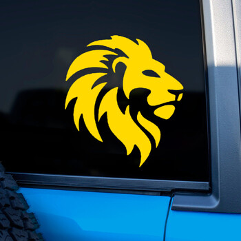 13,5x15 cm Dye Cut Vinyl Decal Pack - Mirrored Lion Decals για αυτοκίνητα, φορτηγά, φορητούς υπολογιστές και άλλα