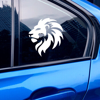 13,5x15 cm Dye Cut Vinyl Decal Pack - Mirrored Lion Decals για αυτοκίνητα, φορτηγά, φορητούς υπολογιστές και άλλα