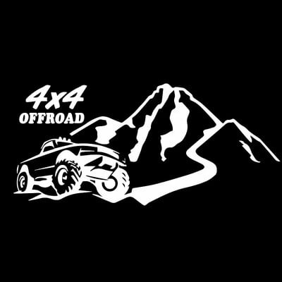 S60289# Samolepky na nárazník auta 4x4 Offroad, vodotesná dekorácia pre auto, módne nálepky, vinylový materiál, kreatívne nálepky