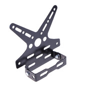 Aliuminio lydinio motociklo galinio valstybinio numerio rėmo motociklo motorolerio numerio laikiklis universalus juodas