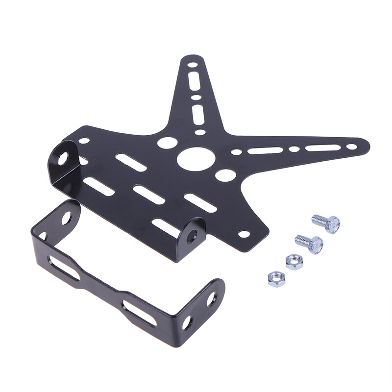 Aliuminio lydinio motociklo galinio valstybinio numerio rėmo motociklo motorolerio numerio laikiklis universalus juodas