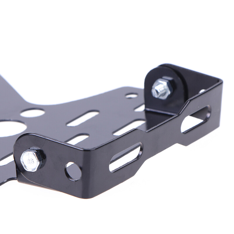 Aliuminio lydinio motociklo galinio valstybinio numerio rėmo motociklo motorolerio numerio laikiklis universalus juodas