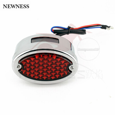 Motociklo valstybinio numerio ženklo laikiklis šoninis LED ovalus galinis žibintas, vertikalus horizontalus, skirtas Harley Sportster Bobber Chopper