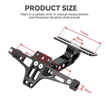 Για Honda Super Grom 125 /MSX 125 CB500X CB400 CB1000 Για KTM Duke 200 Μοτοσικλέτα Πινακίδα Πινακίδα με φως