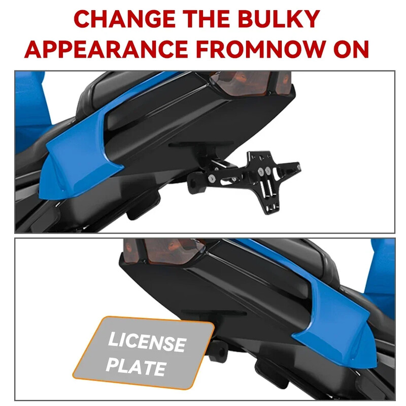 „Honda Super Grom 125 / MSX 125 CB500X CB400 CB1000“, skirta KTM Duke 200 motociklo valstybinio numerio laikikliui, plokštelės laikiklis su šviesa