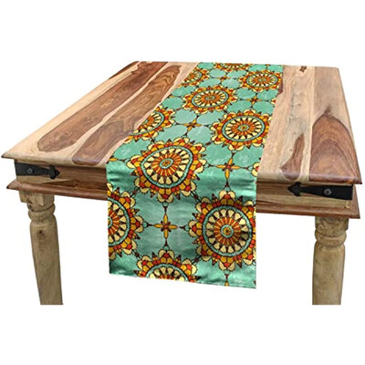 Boho dekor mandala kvety textúra ľanu vlastné prestieradlá na stôl na stolovanie svadba domov párty prestieradlo