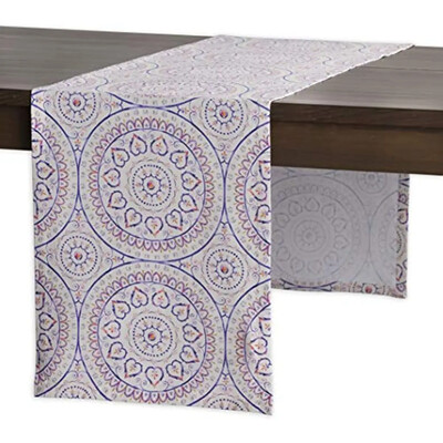 Boho dekor mandala kvety textúra ľanu vlastné prestieradlá na stôl na stolovanie svadba domov párty prestieradlo