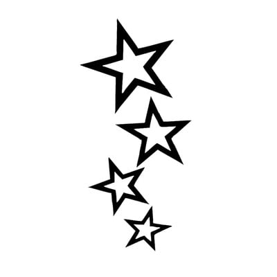 12 x 24 cm Stars automašīnu uzlīme, vinila automašīnu uzlīme, ūdensizturīgas uzlīmes uz automašīnas kravas automašīnas bufera aizmugurējā loga