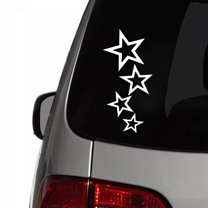 12x24cm nálepka na auto s hviezdičkami, vinylová nálepka na auto, vodotesné nálepky na nárazník auta, zadné okno nákladného auta