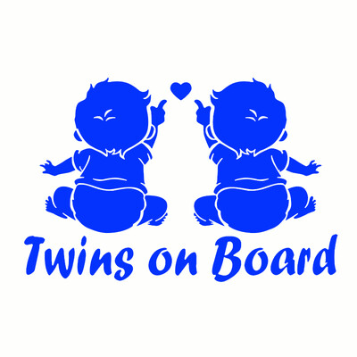 Automobilio lipdukas Dvynių kūdikiams ant laivo lipdukai 3D lipdukai ant automobilio atspindinčio motociklo automobilio modelio 19,1 cm* 12,5 cm