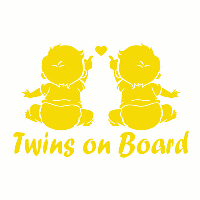 Automobilio lipdukas Dvynių kūdikiams ant laivo lipdukai 3D lipdukai ant automobilio atspindinčio motociklo automobilio modelio 19,1 cm* 12,5 cm