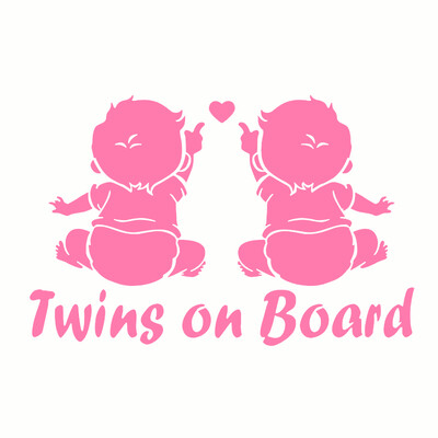 Automobilio lipdukas Dvynių kūdikiams ant laivo lipdukai 3D lipdukai ant automobilio atspindinčio motociklo automobilio modelio 19,1 cm* 12,5 cm