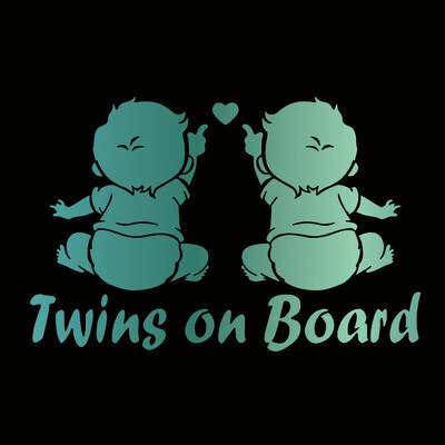 Automobilio lipdukas Dvynių kūdikiams ant laivo lipdukai 3D lipdukai ant automobilio atspindinčio motociklo automobilio modelio 19,1 cm* 12,5 cm