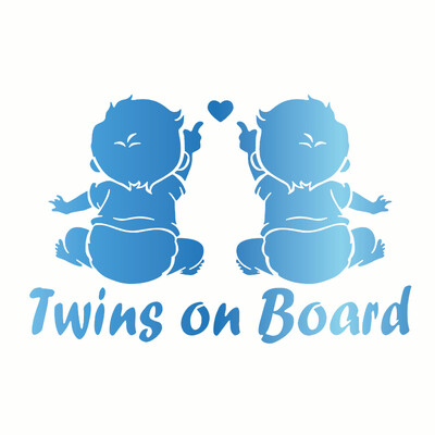 Automobilio lipdukas Dvynių kūdikiams ant laivo lipdukai 3D lipdukai ant automobilio atspindinčio motociklo automobilio modelio 19,1 cm* 12,5 cm