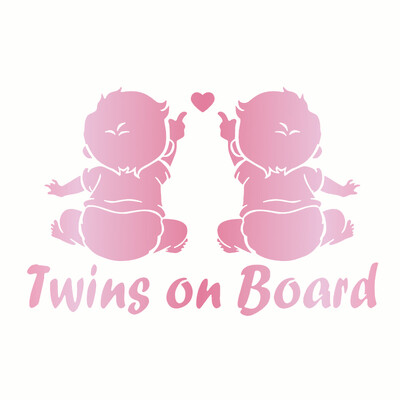 Automobilio lipdukas Dvynių kūdikiams ant laivo lipdukai 3D lipdukai ant automobilio atspindinčio motociklo automobilio modelio 19,1 cm* 12,5 cm