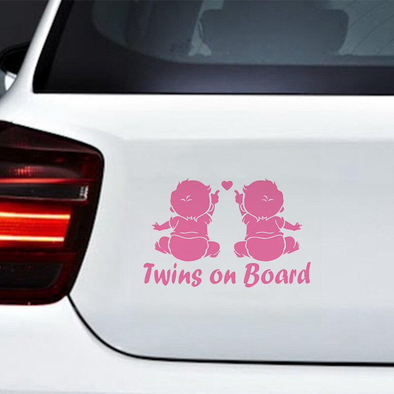 Automobilio lipdukas Dvynių kūdikiams ant laivo lipdukai 3D lipdukai ant automobilio atspindinčio motociklo automobilio modelio 19,1 cm* 12,5 cm