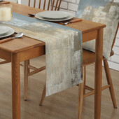 Absztrakt olajfestmény művészet étkezőasztal-futó Country Decor Foltosodásgátló asztali futóasztalhoz Esküvői asztaldísz