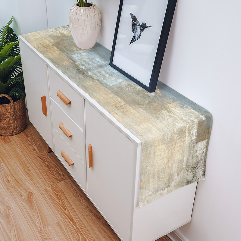 Absztrakt olajfestmény művészet étkezőasztal-futó Country Decor Foltosodásgátló asztali futóasztalhoz Esküvői asztaldísz