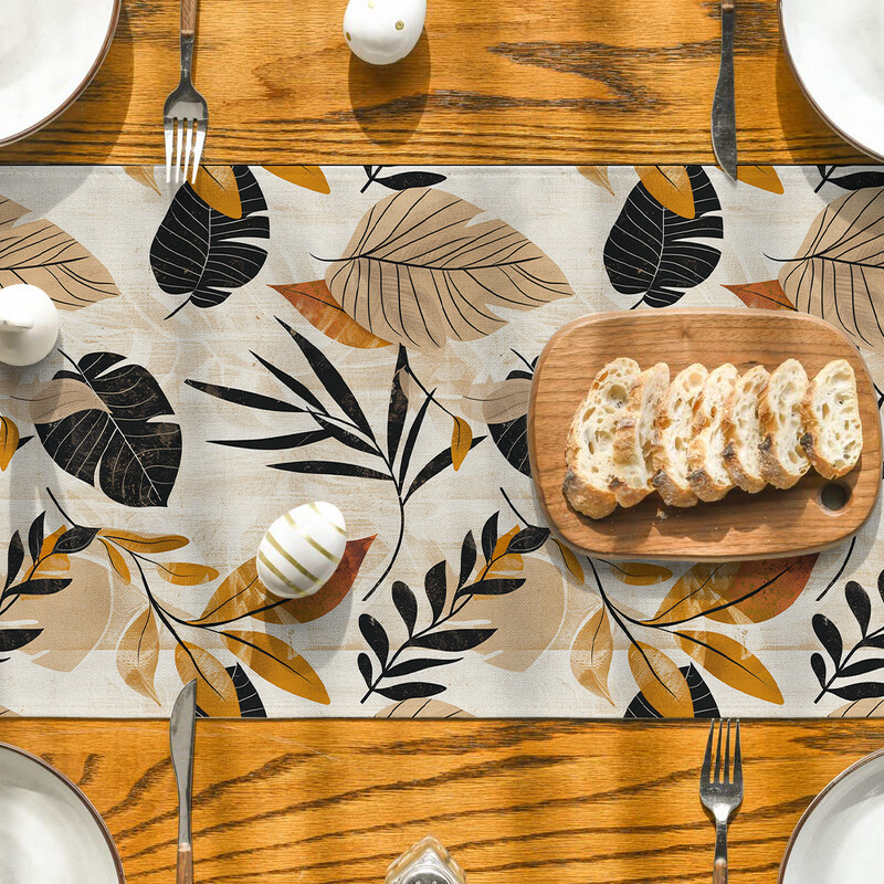 Farebné prestieradlá na jedálenský stôl, dekorácie a doplnky, listy, prestieradlo, dekorácia, párty, elegantné stolovacie dekorácie, párty