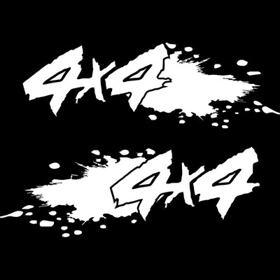 Autocolant din vinil modelat Jpct 4x4, folosit pentru motociclete, autocolant decor auto negru/argintiu cinci culori 15cm * 11cmPVC