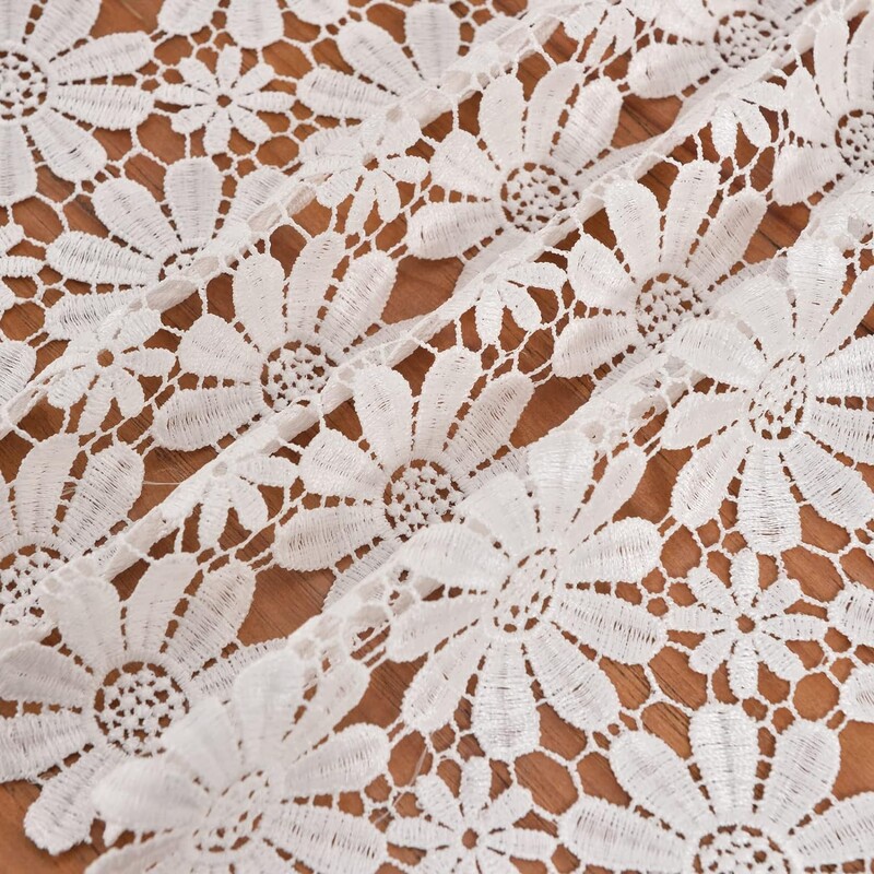 120-250 CM Bohēmijas galda apdare ar mežģīnēm, izšūta balta mežģīņu galda skrējēja