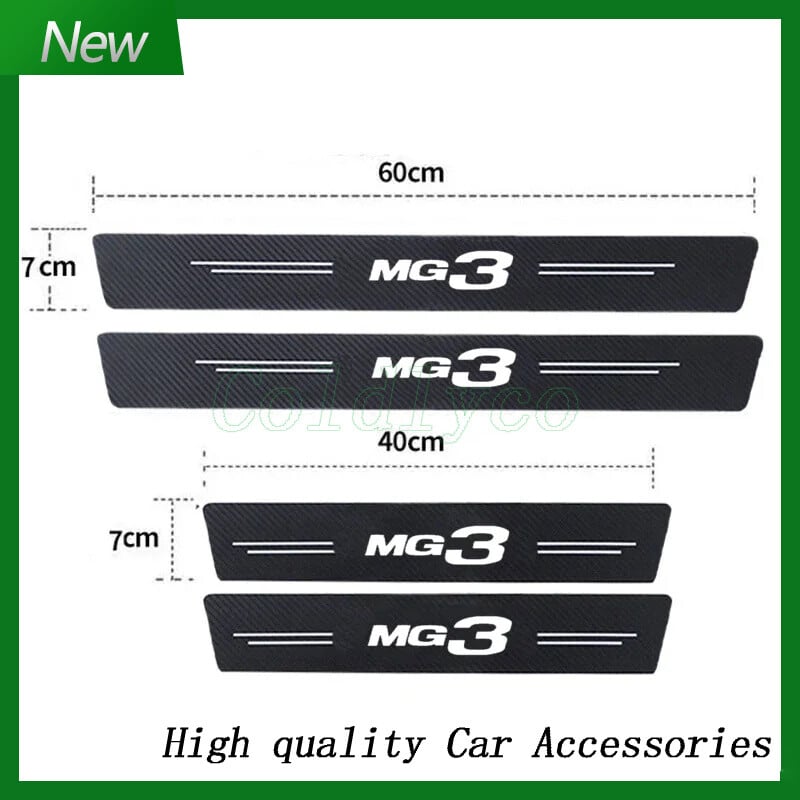 pentru MG 3 MG3 Logo Placă de protecție prag ușă mașină benzi de bara de protecție a portbagajului Autocolante de prag Huse anti zgârieturi