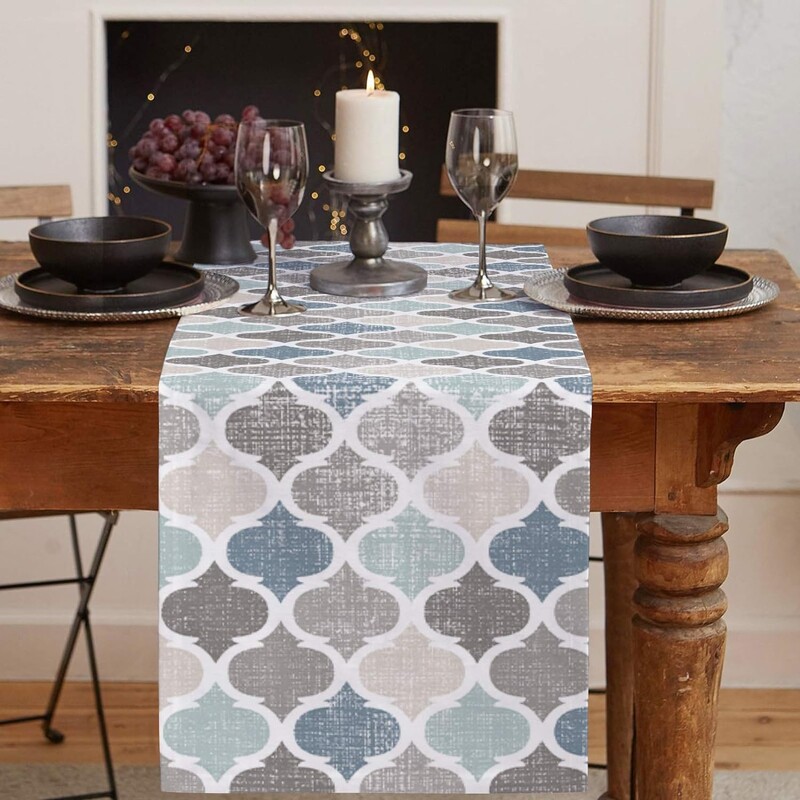 Marokkói mintás tervezés Ágynemű Asztalfutók Öltöző Sál Asztaldekoráció Parasztház Ünnepparti Dekoráció Konyha Étkezőasztal Dekoráció