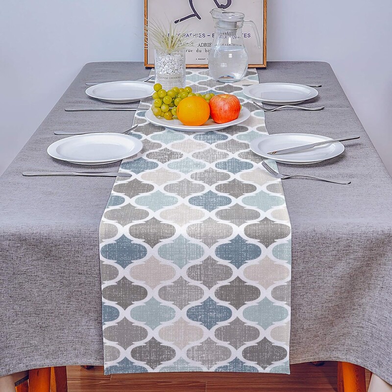 Marokkói mintás tervezés Ágynemű Asztalfutók Öltöző Sál Asztaldekoráció Parasztház Ünnepparti Dekoráció Konyha Étkezőasztal Dekoráció