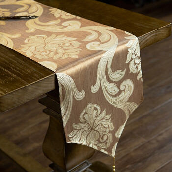 Μοντέρνο European Jacquard Table Runner Πολυτελές κεντημένο Τραπέζι Runner Διακόσμηση τραπεζιού σπιτιού εστιατορίου