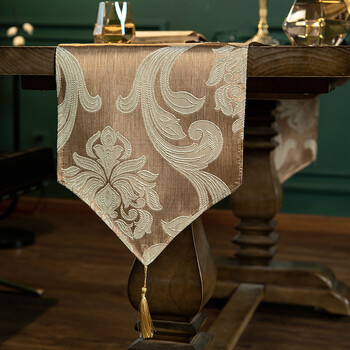 Μοντέρνο European Jacquard Table Runner Πολυτελές κεντημένο Τραπέζι Runner Διακόσμηση τραπεζιού σπιτιού εστιατορίου