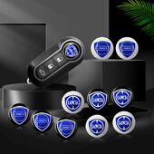 Kiváló minőségű 5 db 14 mm-es autós távirányító kulcstartó embléma jelvény rádiógomb matrica dekor Lancia Delta 3 Ypsilon Phedra Musa Voyage készülékhez