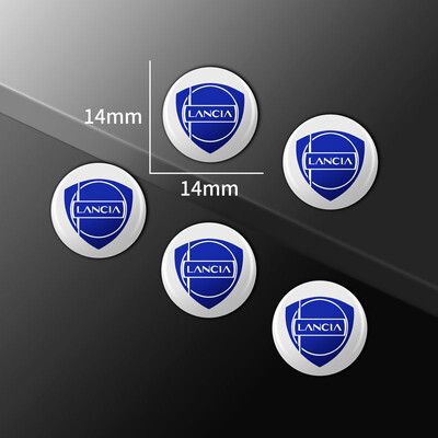 Kiváló minőségű 5 db 14 mm-es autós távirányító kulcstartó embléma jelvény rádiógomb matrica dekor Lancia Delta 3 Ypsilon Phedra Musa Voyage készülékhez