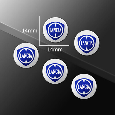 Kiváló minőségű 5 db 14 mm-es autós távirányító kulcstartó embléma jelvény rádiógomb matrica dekor Lancia Delta 3 Ypsilon Phedra Musa Voyage készülékhez
