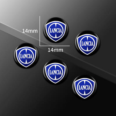 Kiváló minőségű 5 db 14 mm-es autós távirányító kulcstartó embléma jelvény rádiógomb matrica dekor Lancia Delta 3 Ypsilon Phedra Musa Voyage készülékhez