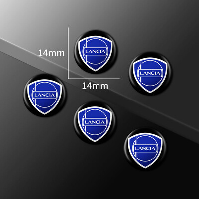 Kiváló minőségű 5 db 14 mm-es autós távirányító kulcstartó embléma jelvény rádiógomb matrica dekor Lancia Delta 3 Ypsilon Phedra Musa Voyage készülékhez