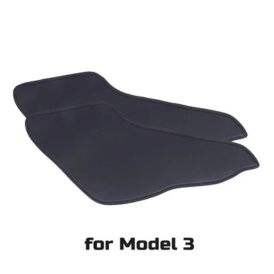 Skirta Tesla Model 3 Y centrinei konsolei, dviejų šoninių skydelių apsaugai nuo smūgių, PU odos lipduko pėdos dangtelio automobilio priedams
