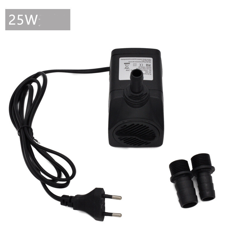 Pompă de apă 25W Fântână pentru amenajare a teritoriului pentru acvariu Fabrică de micropompe de apă din plastic Pompă submersibilă cu lumină 12led Pompă de circulație liniștită de înaltă calitate
