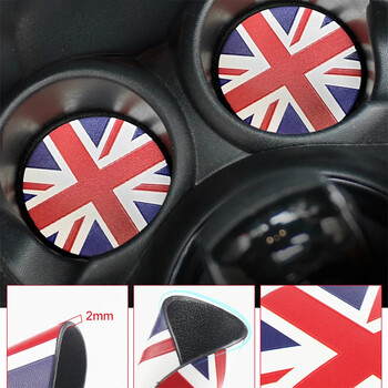 Για MINI Cooper Clubman F54 F55 F56 F57 F60 Δερμάτινο Countryman Car Cup Coffee Cushion Αποθήκευση Αξεσουάρ αντιολισθητικών μαξιλαριών για χαλάκι