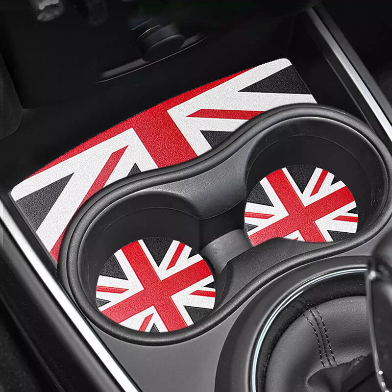 Pre MINI Cooper Clubman F54 F55 F56 F57 F60 Countryman kožený vankúš do auta na šálku kávy, úložný priestor do auta, protišmyková podložka do auta, príslušenstvo