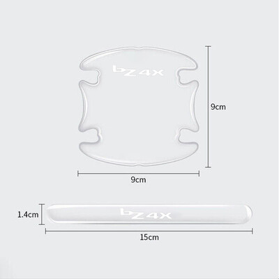 8 bucăți autocolant transparent pentru mânerul ușii de mașină, folie de protecție decorativă pentru Toyota Bz4x 2023, accesorii de stil