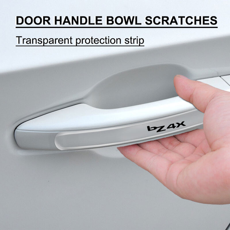 8 bucăți autocolant transparent pentru mânerul ușii de mașină, folie de protecție decorativă pentru Toyota Bz4x 2023, accesorii de stil